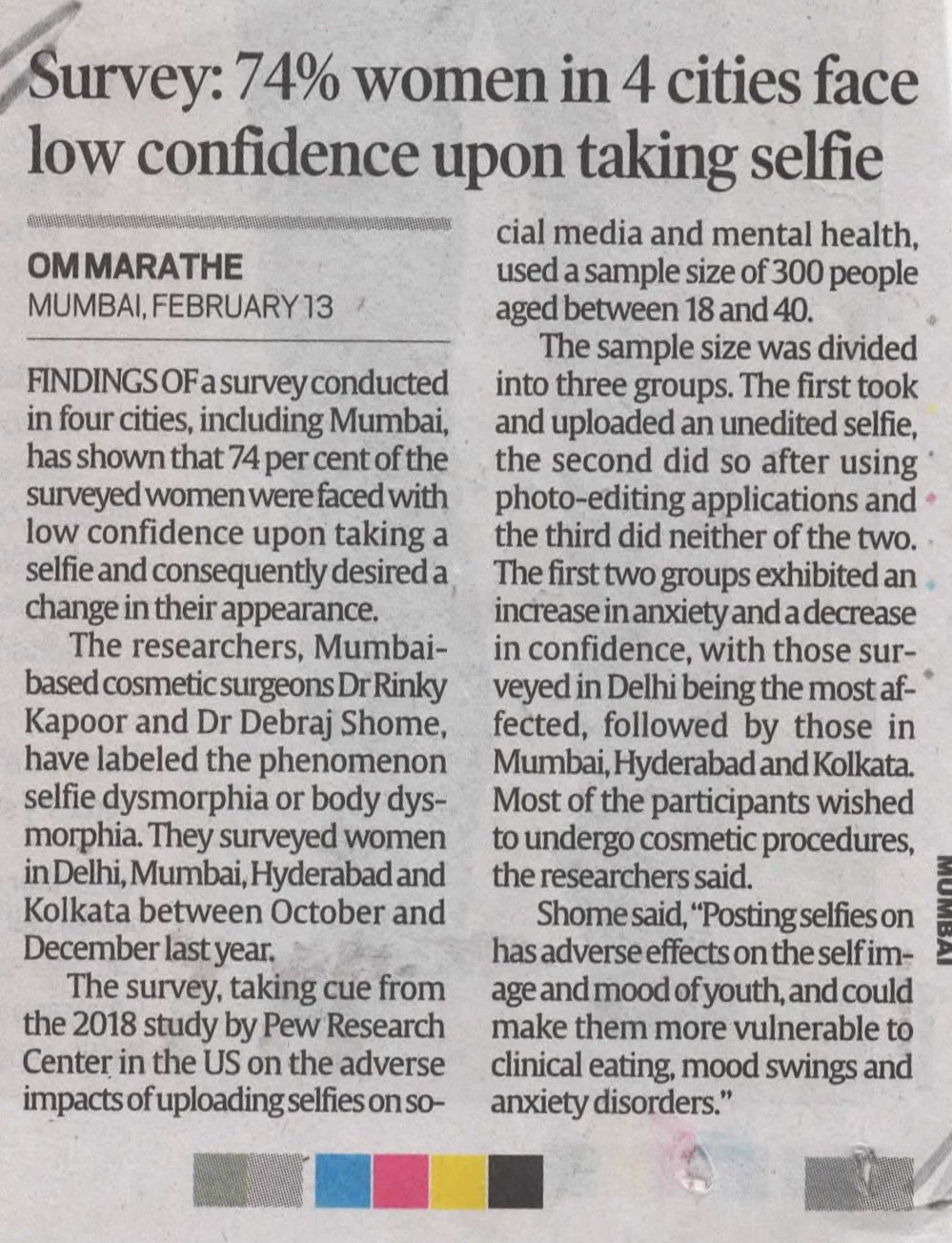 74% women in 4 cities face low confidence upon taking selfie - Indian  Express